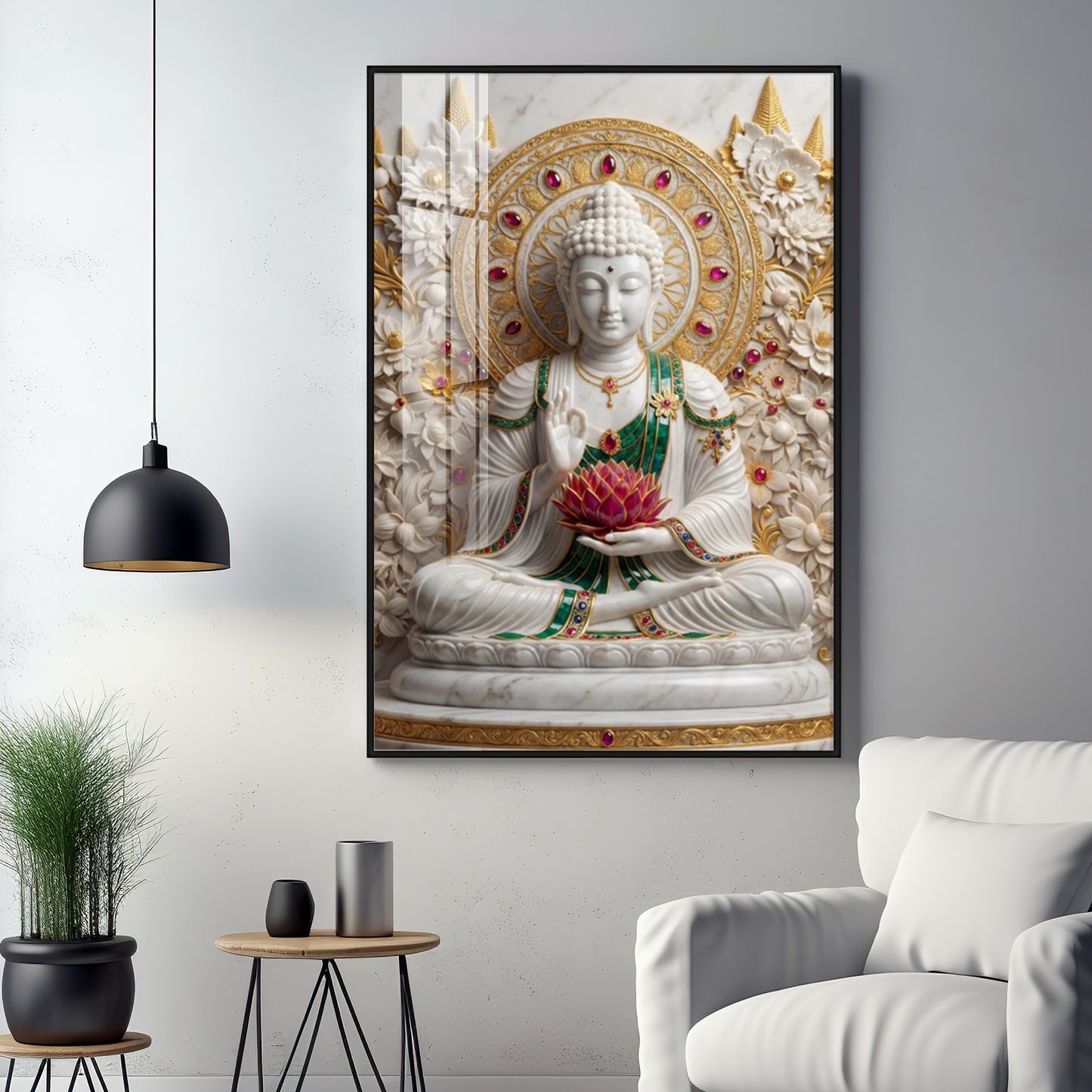 Enlightened Buddha Premium Acrylic Vertical Wall Art
