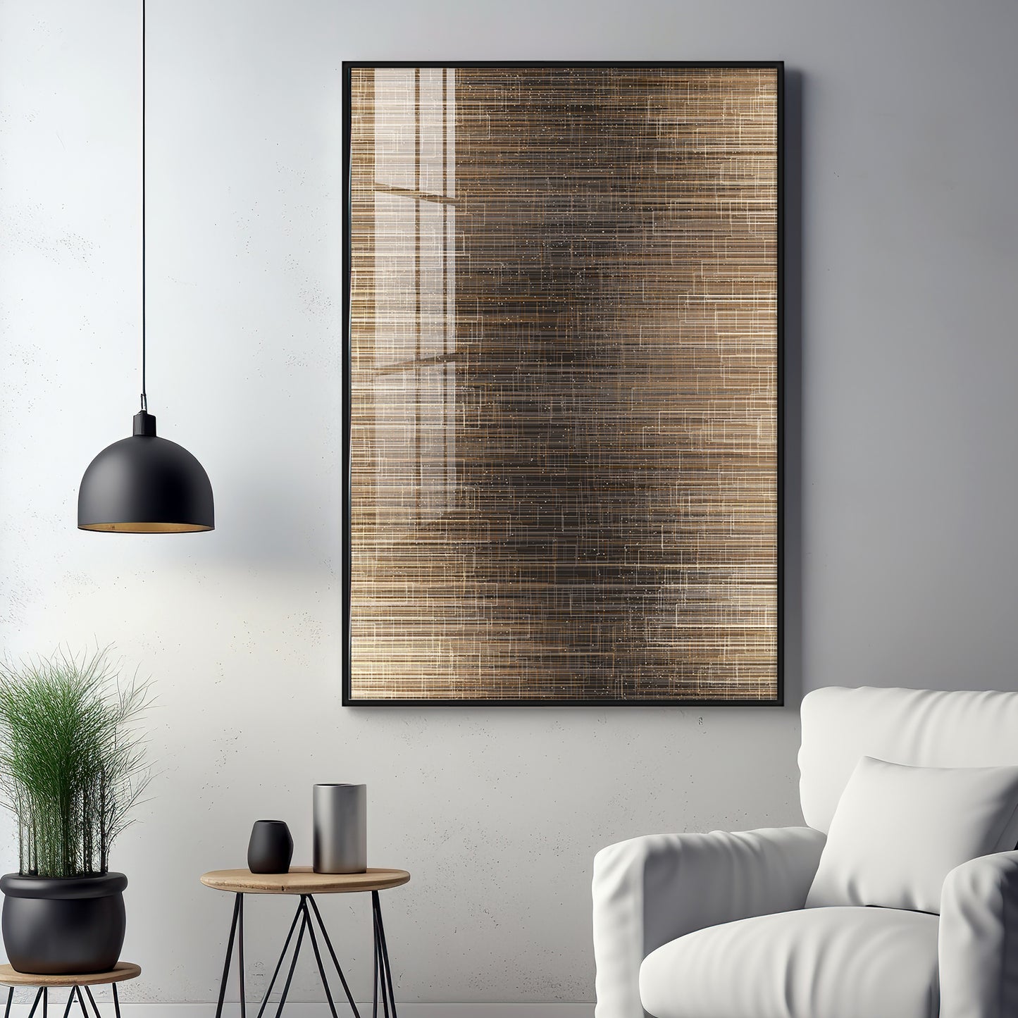 Modern Line Premium Acrylic Vertical Wall Art