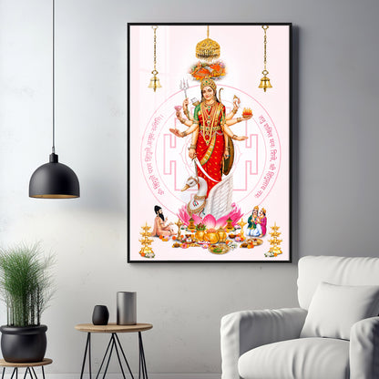Shree Hinglaj Mataji Premium Acrylic Vertical Wall Art