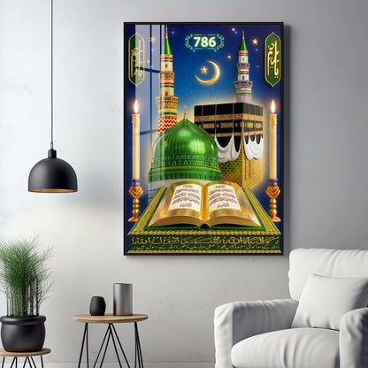 Islam Mosque 786 Premium Acrylic Vertical Wall Art