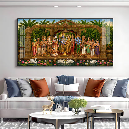 Hindu Deities Srinivasa Kalyanam Premium Acrylic Horizontal Wall Art