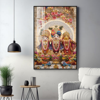 Hindu Jagannath Prabhu Premium Acrylic Vertical Wall Art