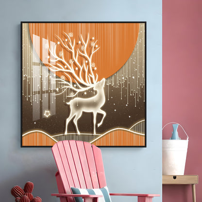 Nature & Deer Premium Acrylic Square Wall Art