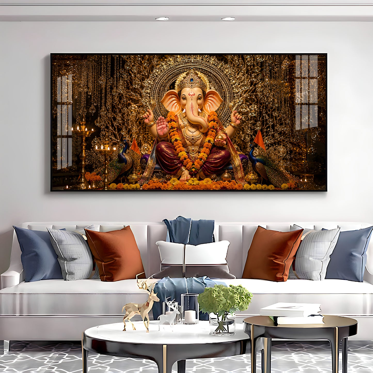 Lord Ganpati Ji Premium Acrylic Horizontal Wall Art