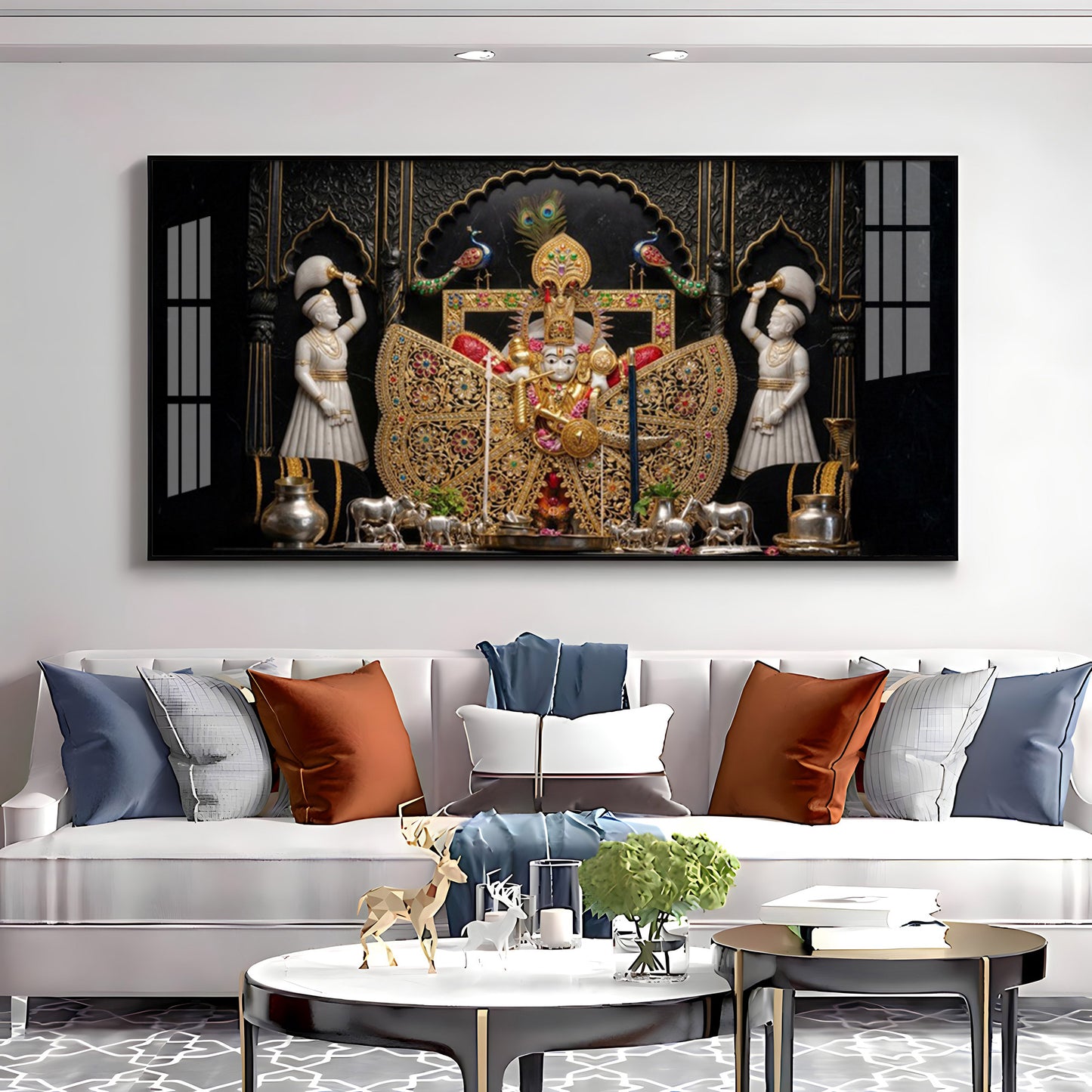Divine Frame With Shri Sanwariya Seth Ji Premium Acrylic Horizontal Wall Art