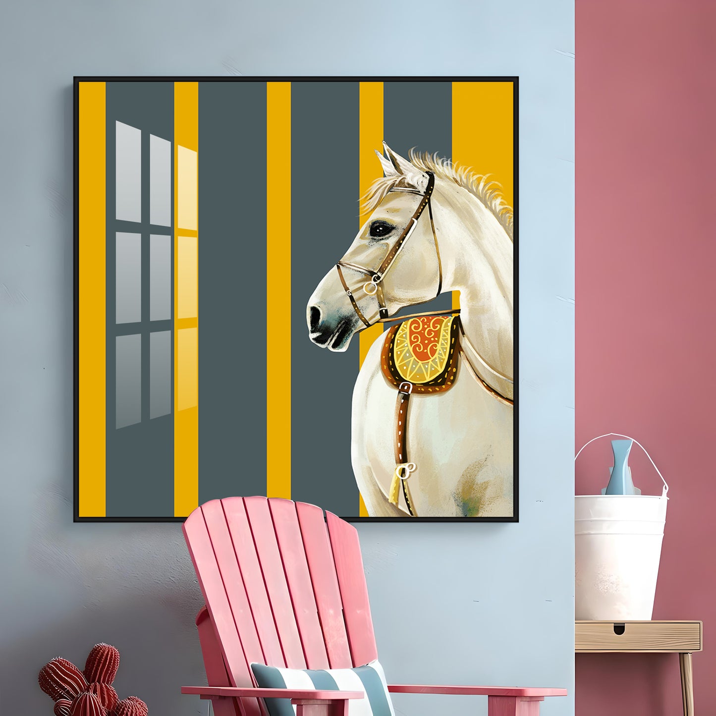 Elegant Horse Premium Acrylic Square Wall Art