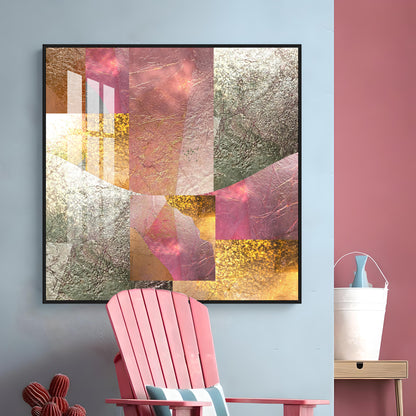 Gold Bronze Silver Patina Vintage Premium Acrylic Square Wall Art