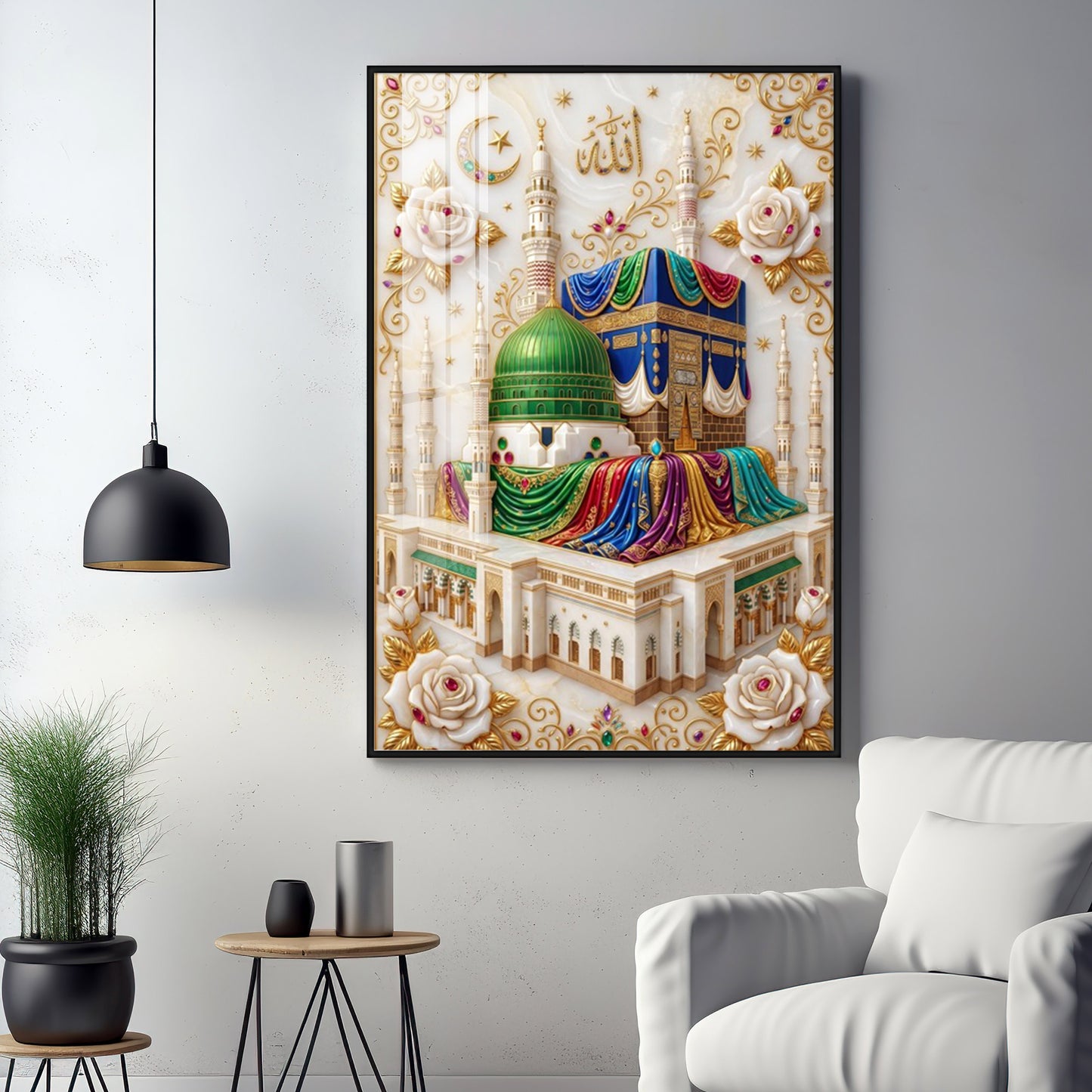Al-Masjid An-Nabawi Premium Acrylic Vertical Wall Art