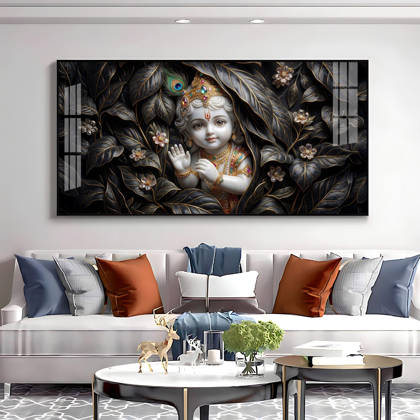 Little Lord Krishna Premium Acrylic Horizontal Wall Art