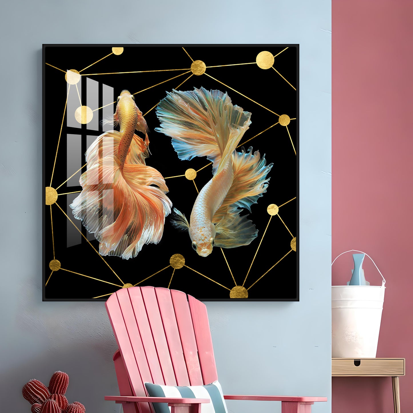 Betta Fish Premium Acrylic Square Wall Art