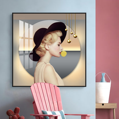 Modern Lady Premium Acrylic Square Wall Art