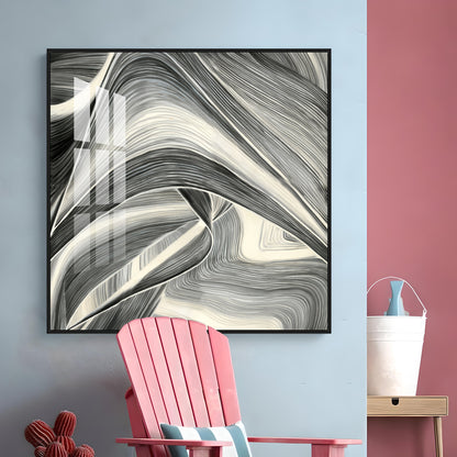 Linee Astratte Premium Acrylic Square Wall Art