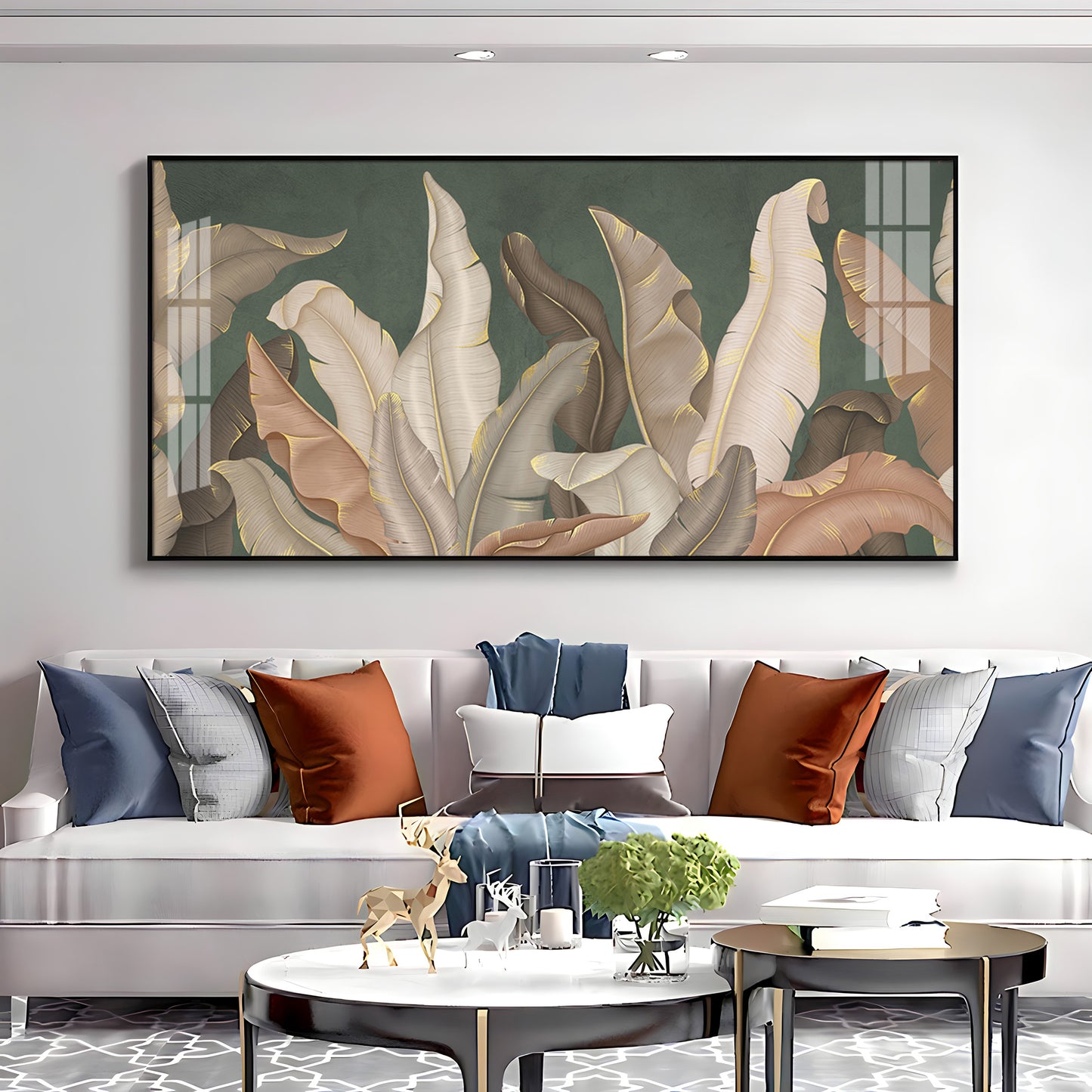 Tropical Banana Leaf Premium Acrylic Horizontal Wall Art