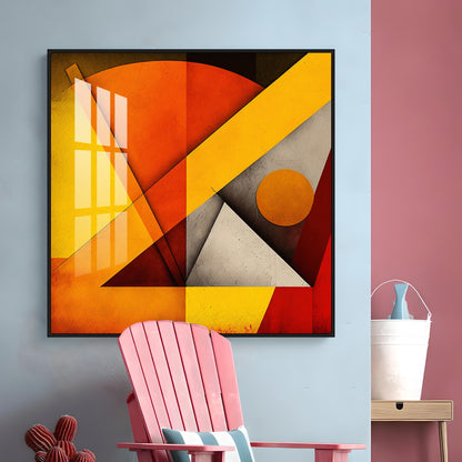 Colored Geometric Premium Acrylic Square Wall Art