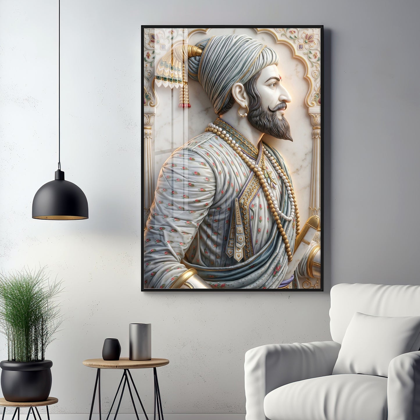 Raja Shivchatrapati Premium Acrylic Vertical Wall Art