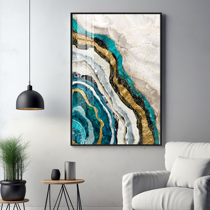 Timeless Striped Elegance Premium Acrylic Vertical Wall Art