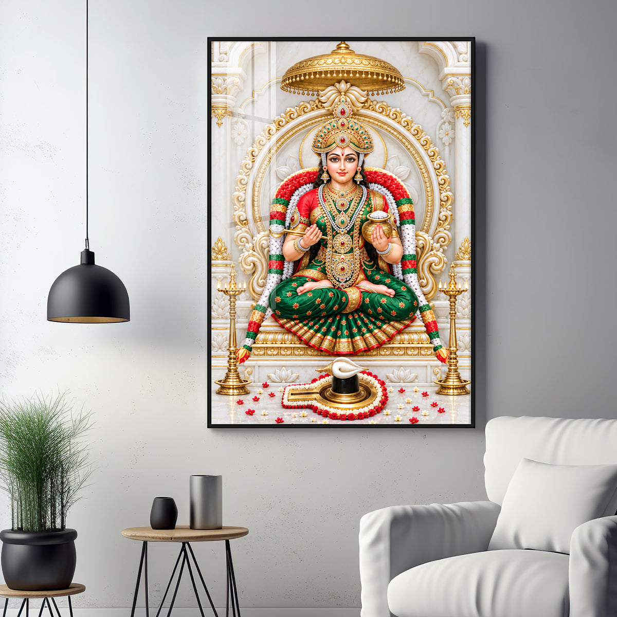 Annapurna With Shivling Premium Acrylic Vertical Wall Art