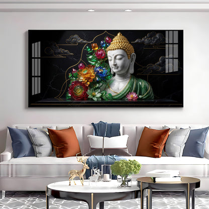 Peace Of Buddha Premium Acrylic Horizontal Wall Art