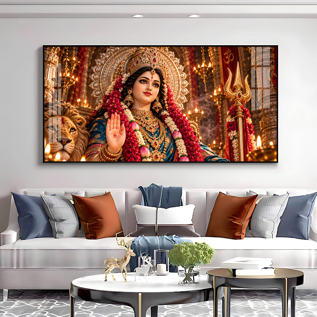 Mata Durga Bhawani Premium Acrylic Horizontal Wall Art