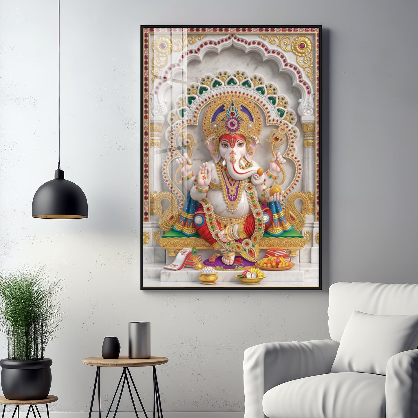 Mangal Murti Ganesh Ji Premium Acrylic Vertical Wall Art