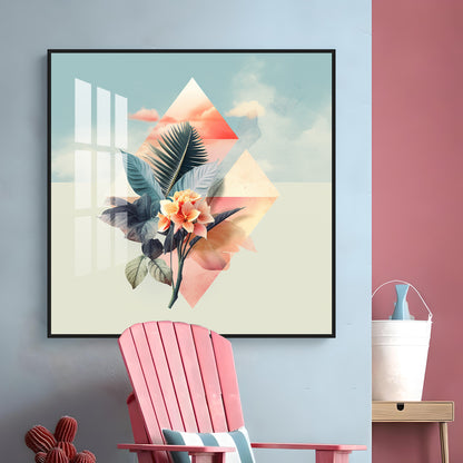 Beautiful Floral Composition Premium Acrylic Square Wall Art