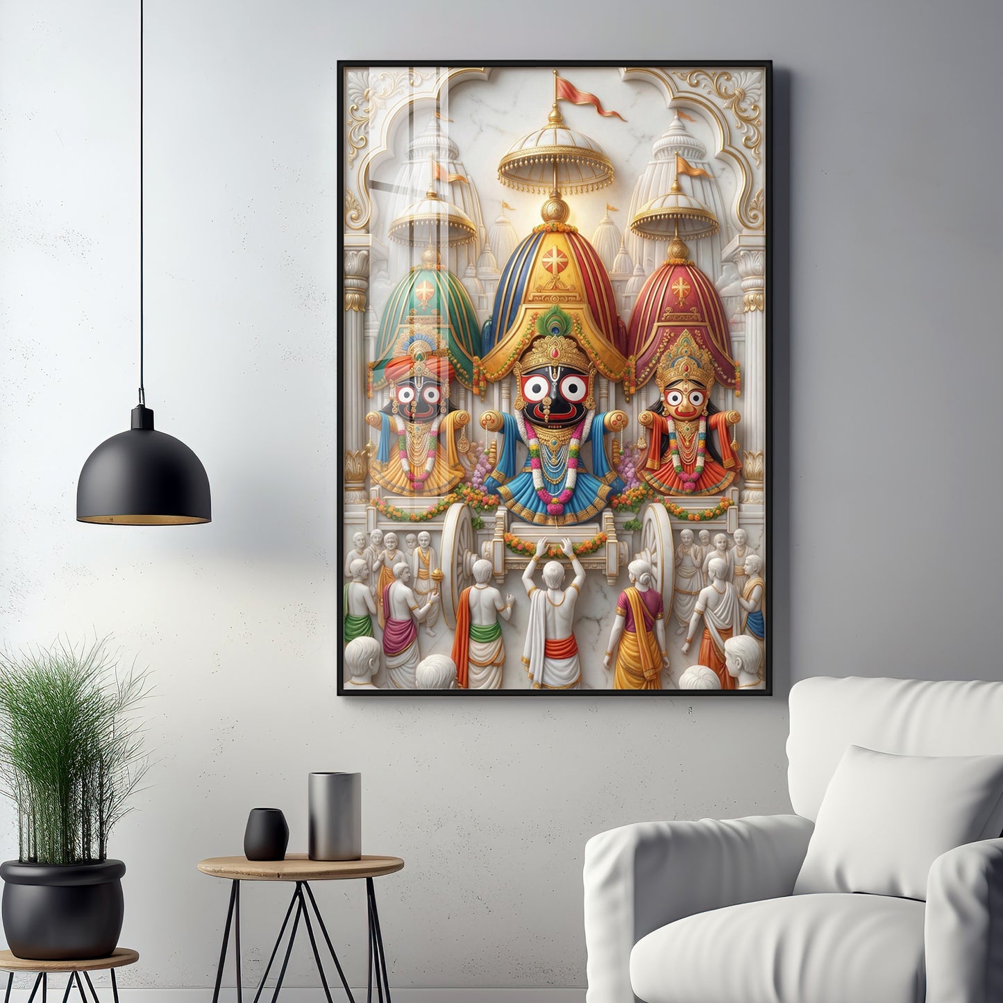 Lord Jagannath Rath Yatra Premium Acrylic Vertical Wall Art