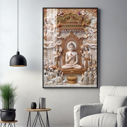 Bhagwan Mahavir Premium Acrylic Vertical Wall Art