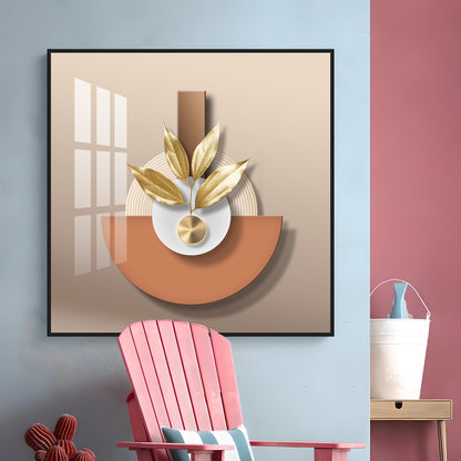 Leafy Luxe Vase Premium Acrylic Square Wall Art