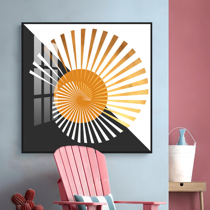 Spiral Or Sunburst Pattern Premium Acrylic Square Wall Art