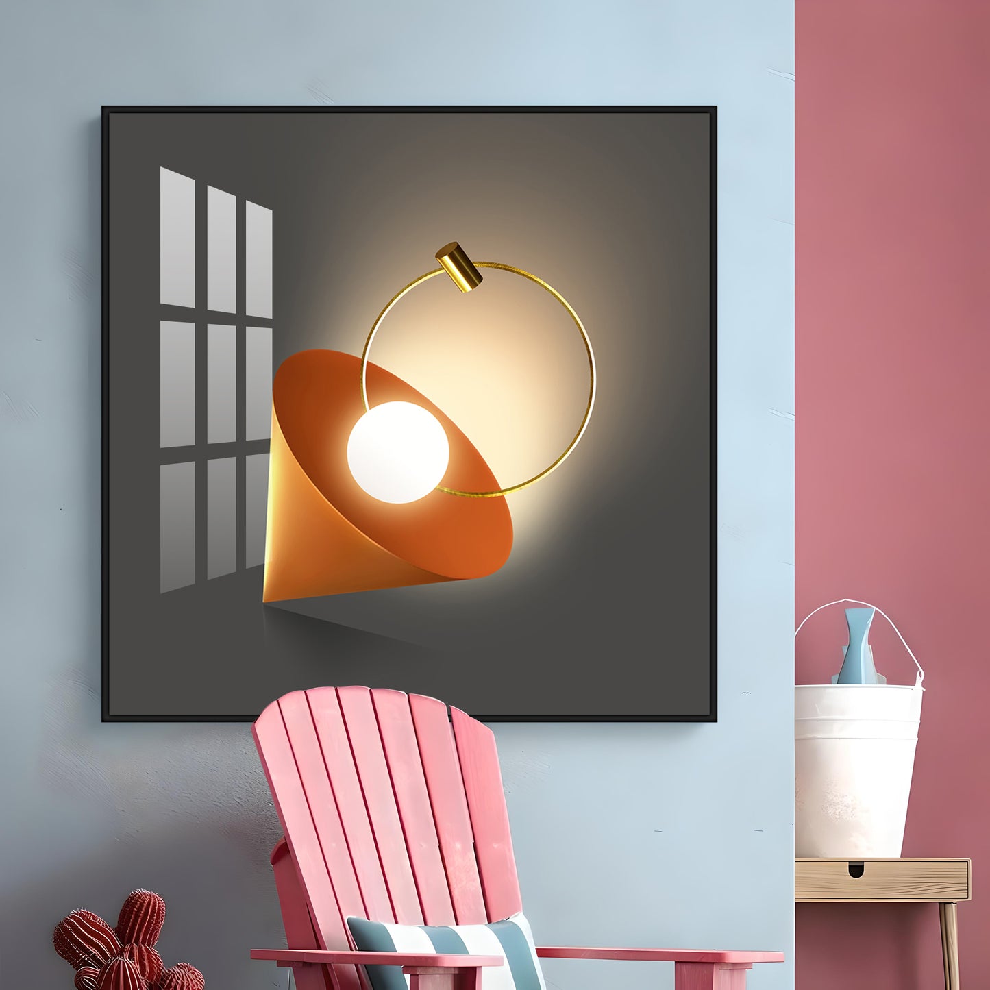 Abstract Geometrical Patterns Premium Acrylic Square Wall Art