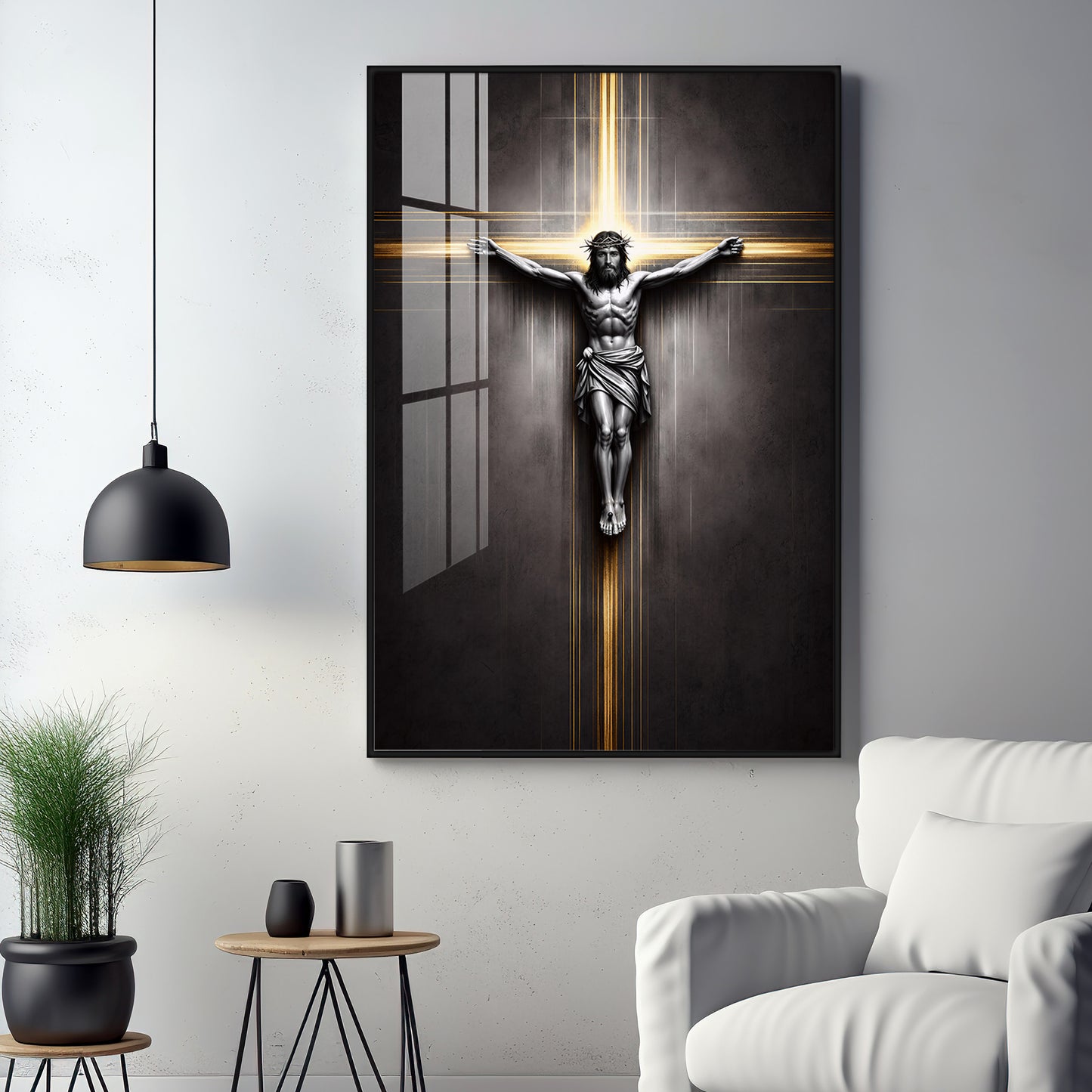 Sacred Crucifixion Premium Acrylic Wall Art