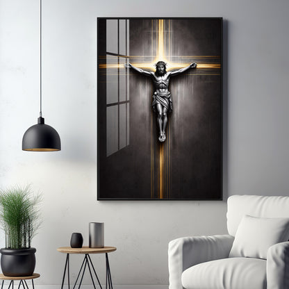 Sacred Crucifixion Premium Acrylic Wall Art