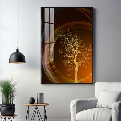 Bare Tree Premium Acrylic Vertical Wall Art