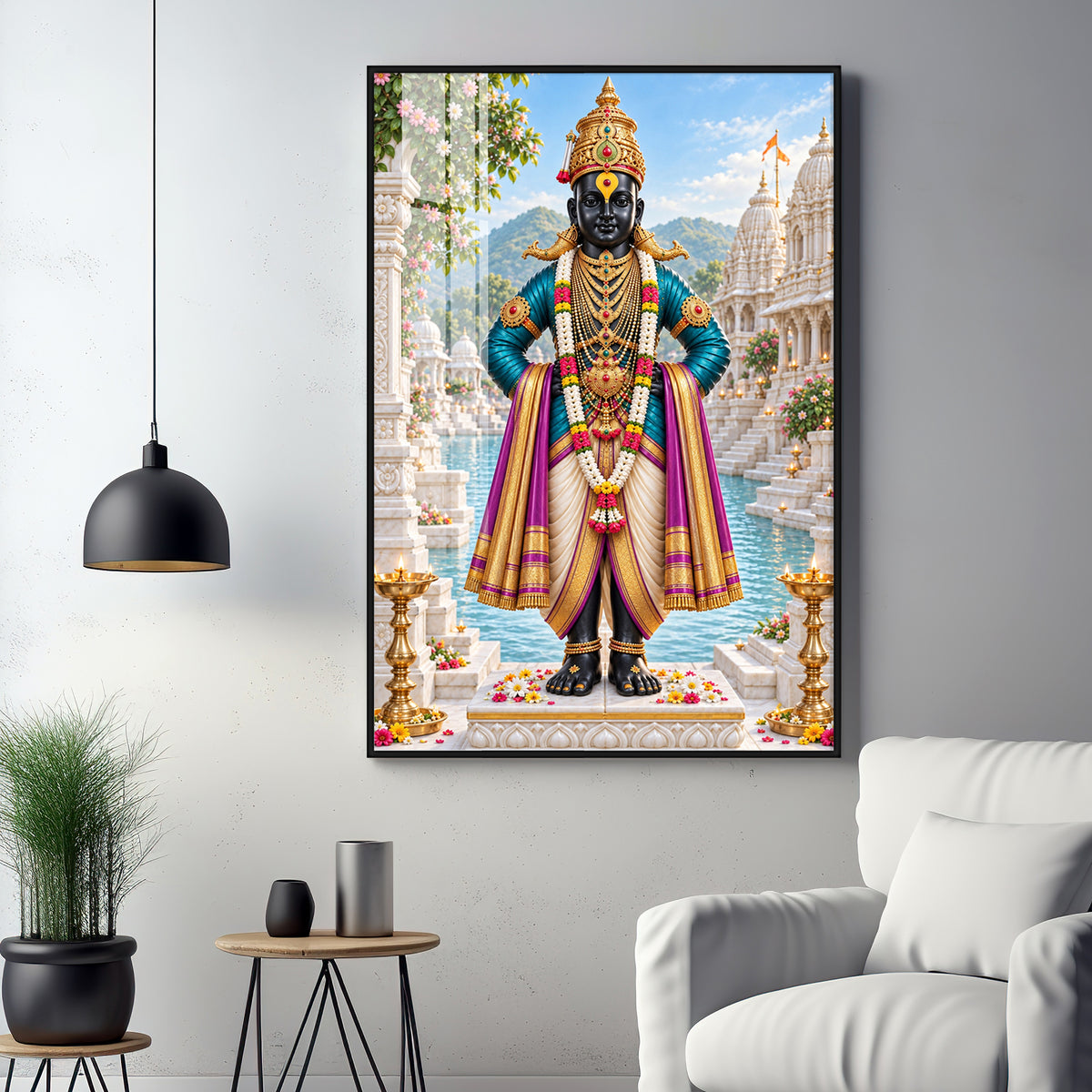 Lord Vitthal Premium Acrylic Vertical Wall Art