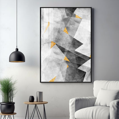 Triangular Opulence Premium Acrylic Vertical Wall Art