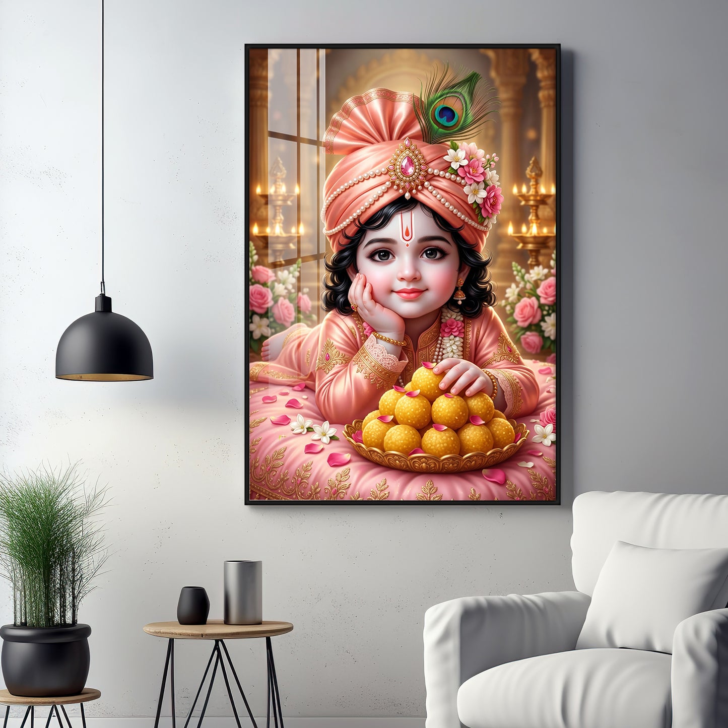 Little Kanha Ji Premium Acrylic Vertical Wall Art