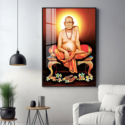 Portrait of Shri Swami Samartha Premium Vertical Acrylic Wall Art