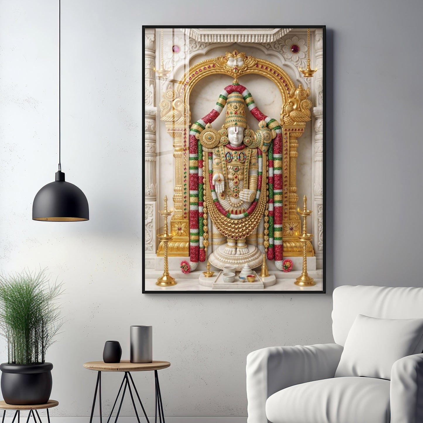Divine Shree Venkateswara Premium Acrylic Vertical Wall Art