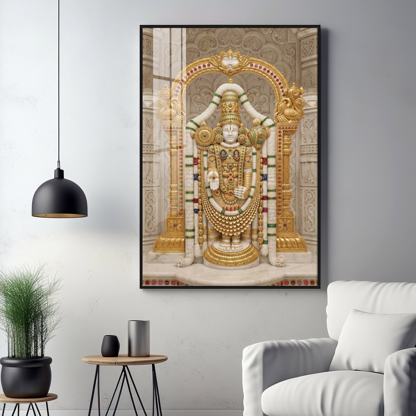 Lord Raja Ram Premium Acrylic Vertical Wall Art
