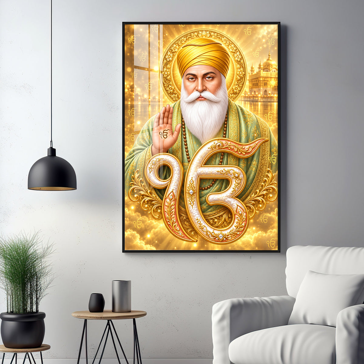 Divine Sri Guru Nanak Dev Ji Premium Acrylic Vertical Wall Art