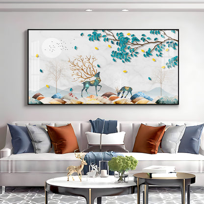Modern Aesthetic Deer Premium Acrylic Horizontal Wall Art