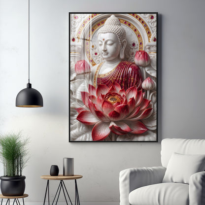 Serenity of Buddha Premium Acrylic Vertical Wall Art