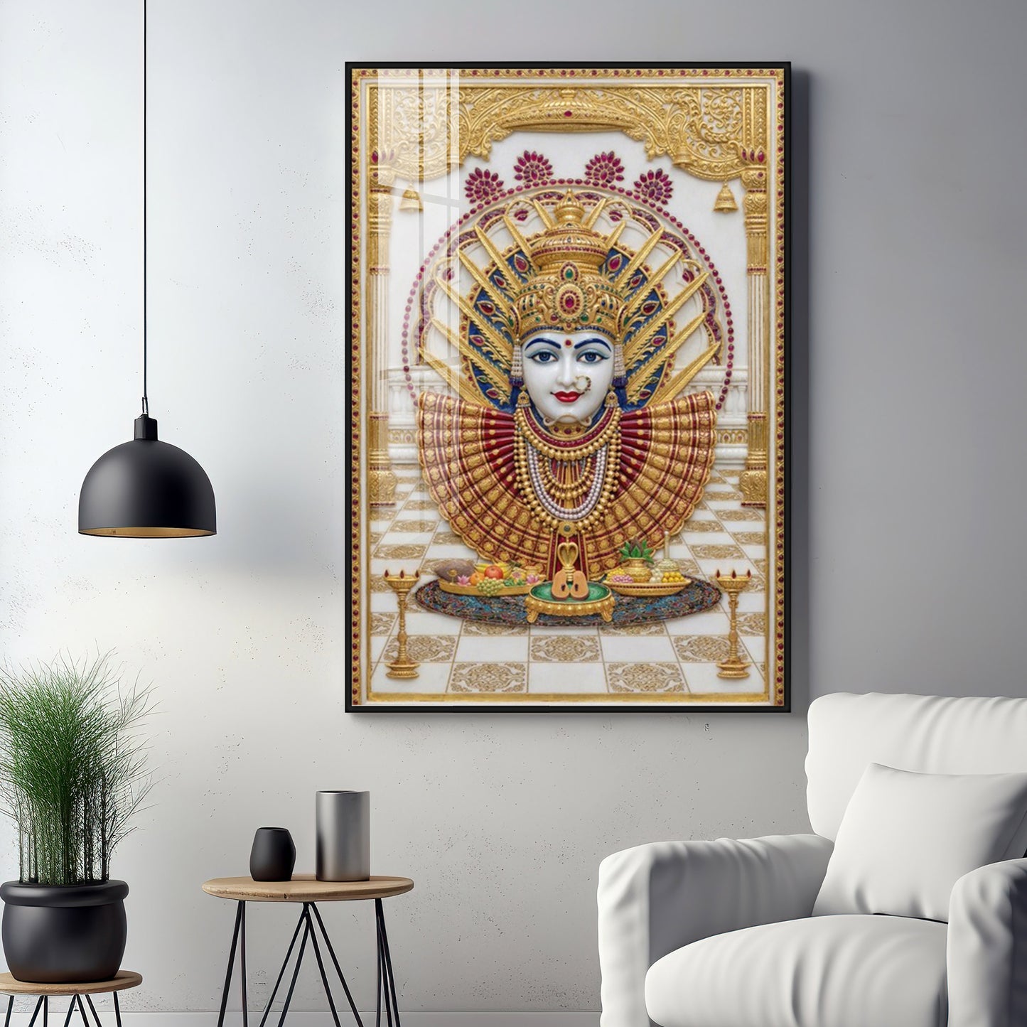 Goddess Renuka Premium Acrylic Vertical Wall Art