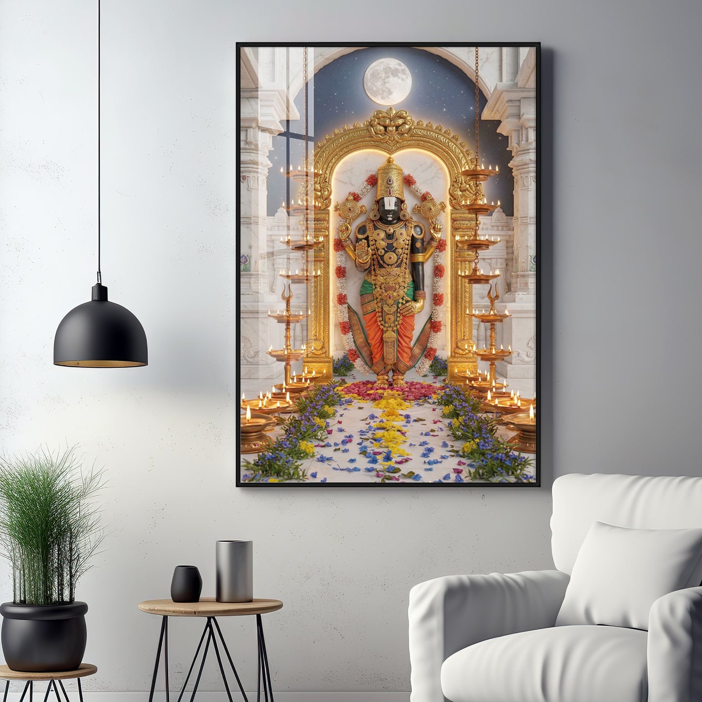 Tirupati Balaji Maharaj Premium Acrylic Vertical Wall Art