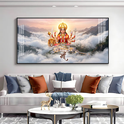 Goddess Vaishno Devi Temple Premium Acrylic Horizontal Wall Art