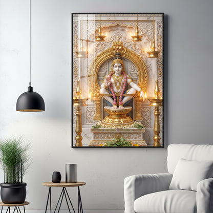Deity Lord Ayyappan Premium Acrylic Vertical Wall Art