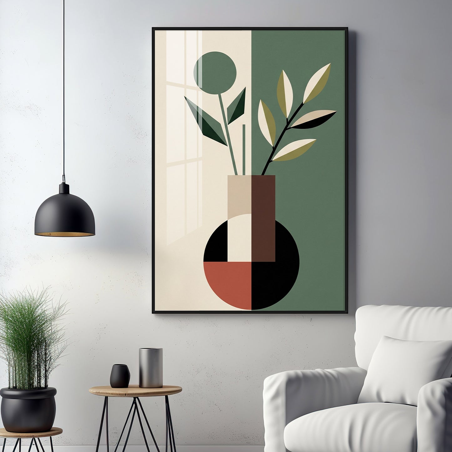 Verdant Floral Fusion Premium Acrylic Vertical Wall Art