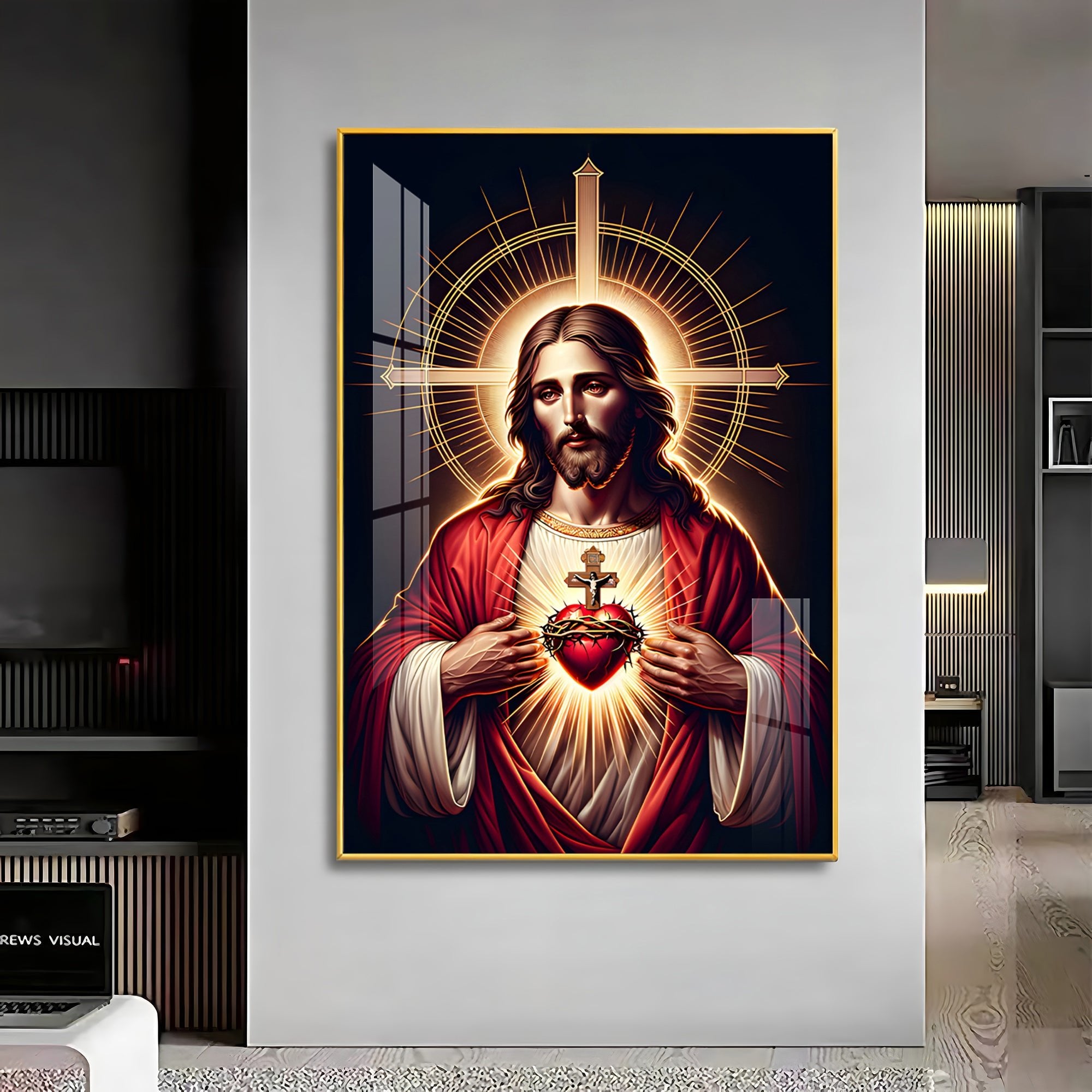 Canvas of Christ's Love Premium Acrylic Vertical Wall Art - The Next Decor