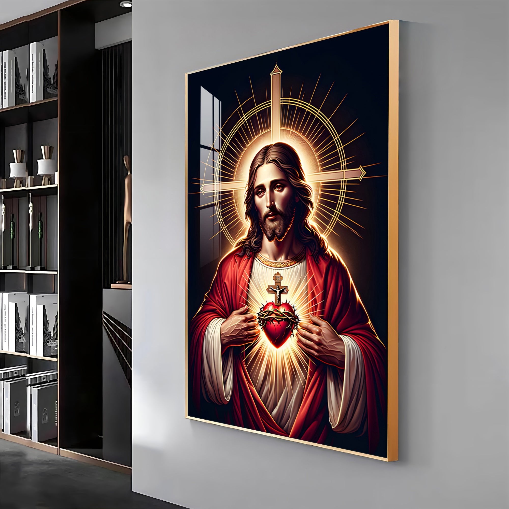 Canvas of Christ's Love Premium Acrylic Vertical Wall Art - The Next Decor