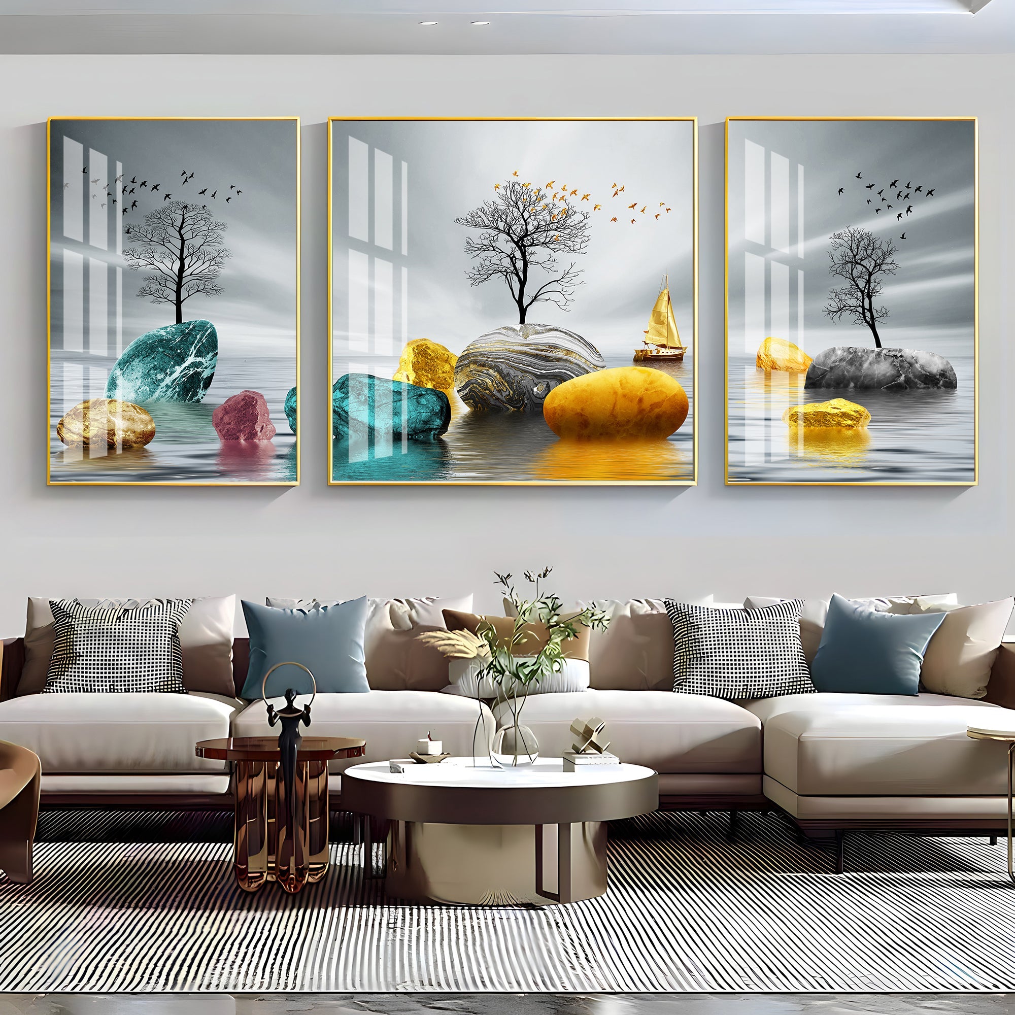 Colorful Glory Premium Acrylic Wall Art (Set of 3) - The Next Decor